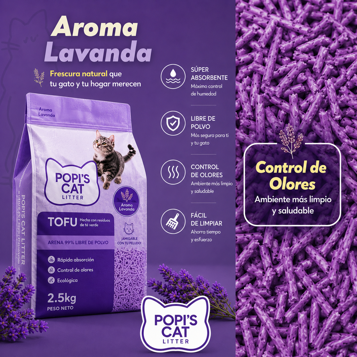 ARENA TOFU POPI'S CAT LITTER 2.5Kg