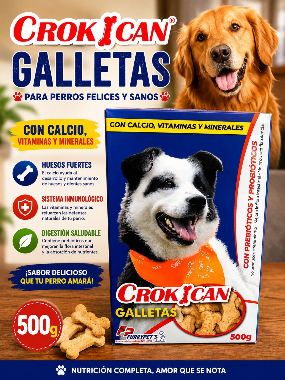 GALLETAS CROKICAN SALUDABLES SABOR HÍGADO 500gr